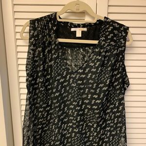 Amuse society Sleeveless black and white medium top